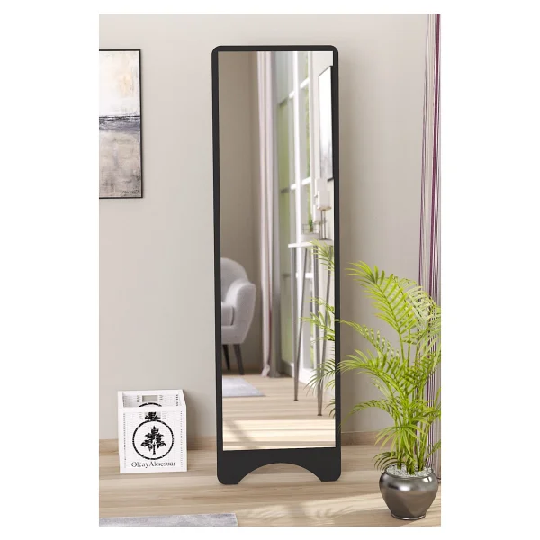 Olcay Aksesuar Dikdörtgen 120x43 Cm Ayaklı Salon Antre Çocuk Odası Banyo Wc Yatak Odası Boy Aynası - Ahşap - 120 X 43 Cm - Görsel 4