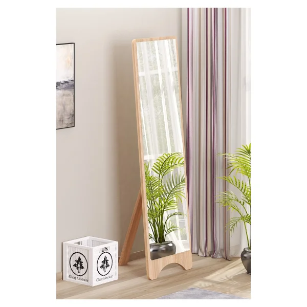 Olcay Aksesuar Dikdörtgen 120x43 Cm Ayaklı Salon Antre Çocuk Odası Banyo Wc Yatak Odası Boy Aynası - Ahşap - 120 X 43 Cm - Görsel 2