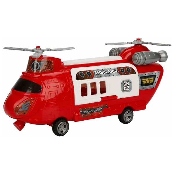 Maxx Wheels 4 Arabalı Taşıyıcı Helikopter - Polis Helikopteri - Görsel 4