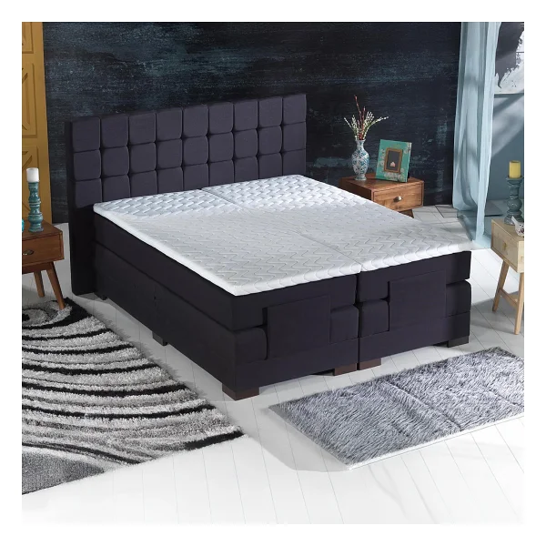 Unimet Firmo Motorlu Kumandalı Hareketli Tek Kişilik Baza+Başlık+Yatak Seti Antrasit - 90 X 200 Cm - Görsel 6