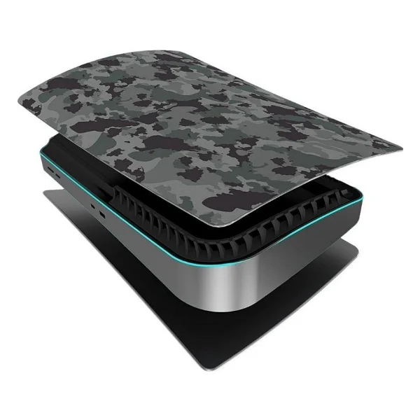 Cosmostech PS5 Dijital Surum Uyumlu - Army Kamuflaj Desenli Konsol Faceplate Shell Covers Kapaklari - Görsel 3