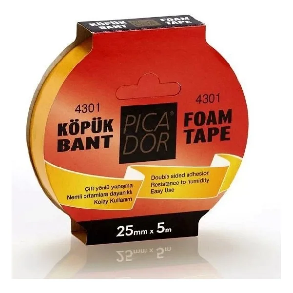 Picador Çift Taraflı Köpük Bant 25mmx5m (Kn005) - Görsel 2