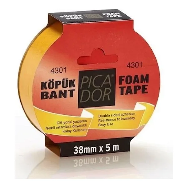 Picador Çift Taraflı Köpük Bant 38mmx5m Askılı (Ko004) - Görsel 2