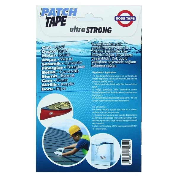 Boss Tape 1322 Ultra Güçlü Yama Bandı 10cmx15cm - Görsel 3