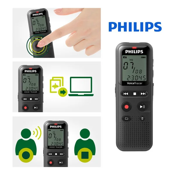 Philips Voicetracer Dvt1160 8 GB Taşınabilir Ses Kayıt Cihazı - Görsel 4