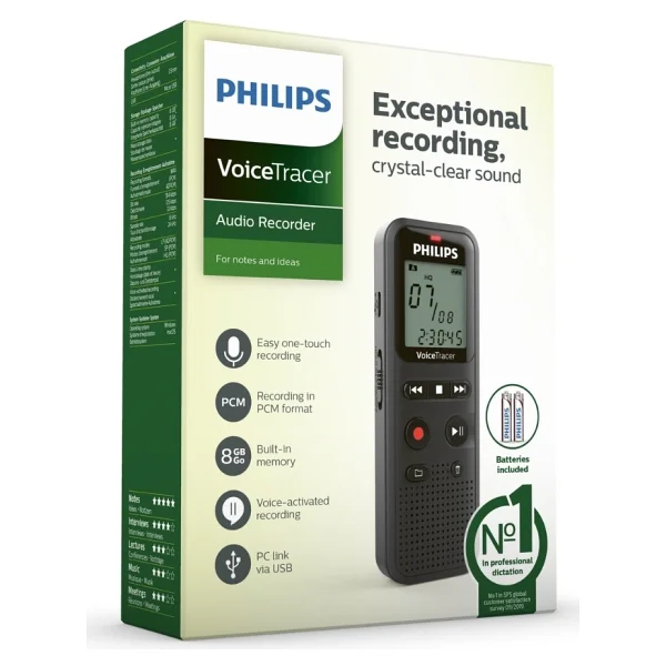 Philips Voicetracer Dvt1160 8 GB Taşınabilir Ses Kayıt Cihazı - Görsel 5