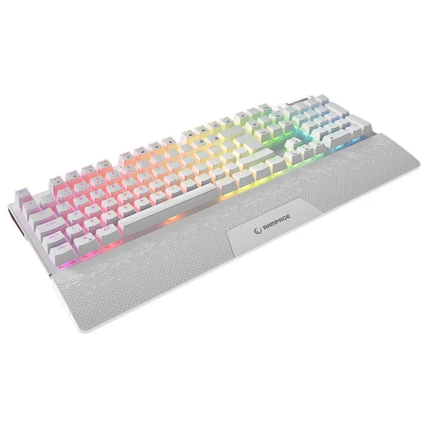 Rampage Carbon Beyaz RGB Red Switch Kablolu Mekanik Oyuncu Klavyesi - Görsel 2
