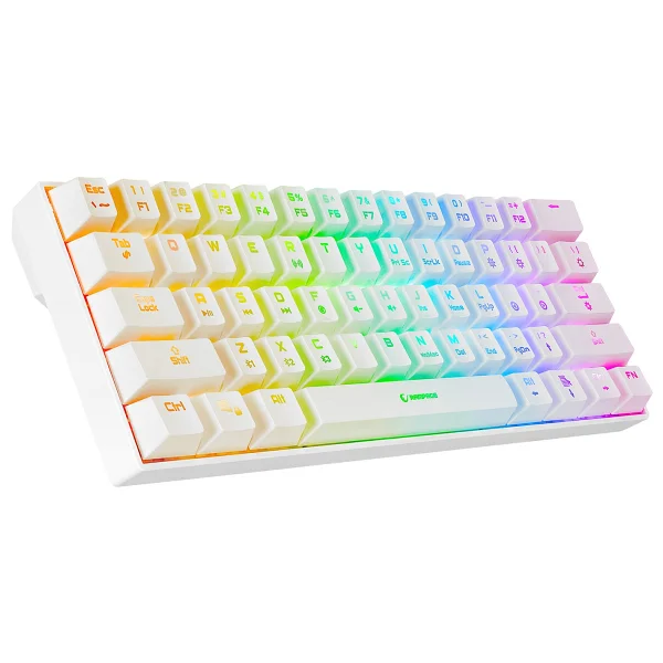 Rampage B-Atom Kb-Rx63 Beyaz RGB Tkl Brown Switch Kablolu/Kablosuz Mekanik Oyuncu Klavyesi - Görsel 2