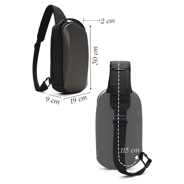 Derimod D-Pack Erkek Gri Teknolojik Kumaş Çapraz Çanta 24sbd30046f - Görsel 2