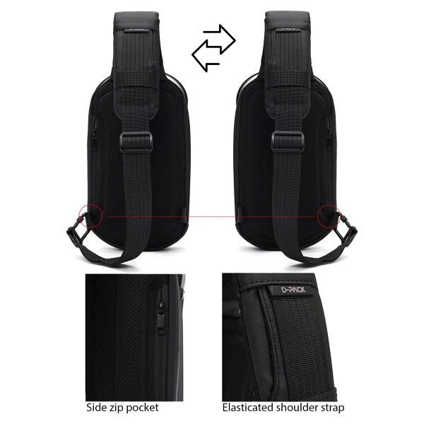 Derimod D-Pack Erkek Gri Teknolojik Kumaş Çapraz Çanta 24sbd30046f - Görsel 5