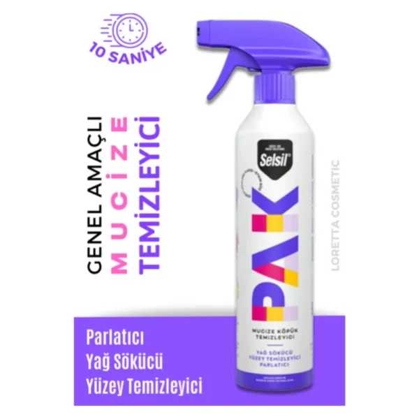 Selsil Pak Mucize Köpük Temizleyici Sprey 500 Ml - Görsel 6
