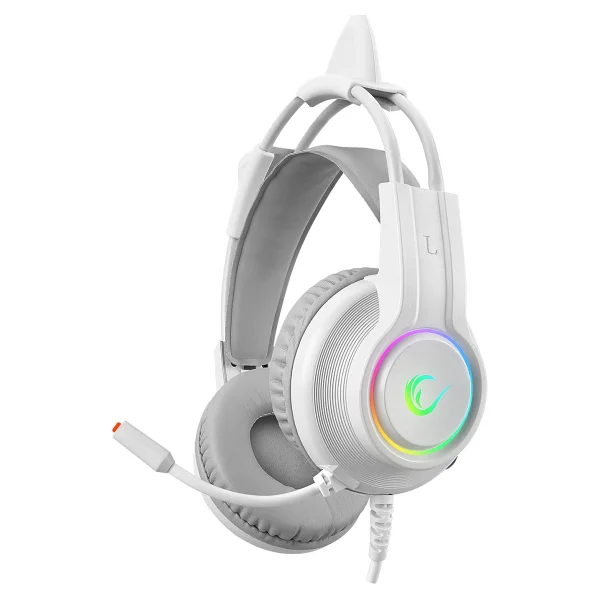 Rampage X-Catty RM-K91 Beyaz RGB 7.1 USB Kablolu Kulak Üstü Oyuncu Kulaklığı - Görsel 2