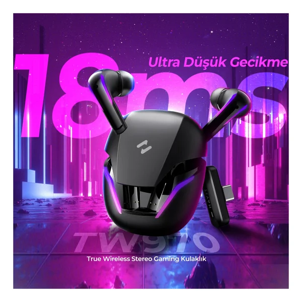 Havit Tw970 TWS Siyah Kulak İçi Bluetooth Oyuncu Kulaklığı - Görsel 4