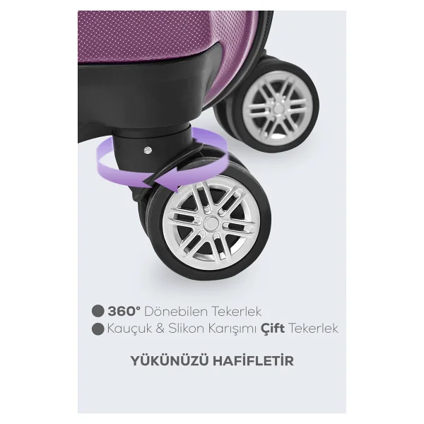 Polo&Sky Spring Mor Orta Boy Valiz - Görsel 6