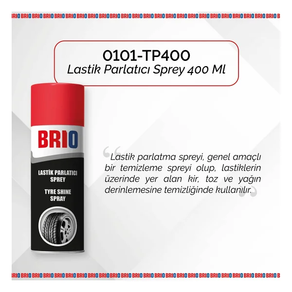 Brio 400 Ml Lastik Parlatıcı Sprey - Görsel 2