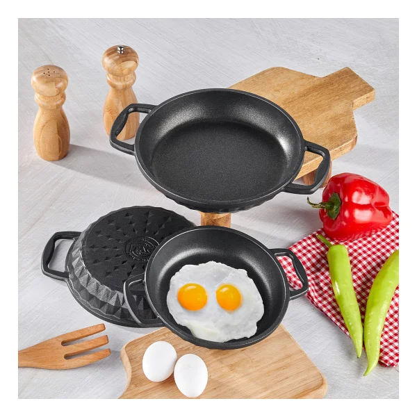 Taç Bella 3'lü Granit Döküm Sahan Seti - Görsel 5