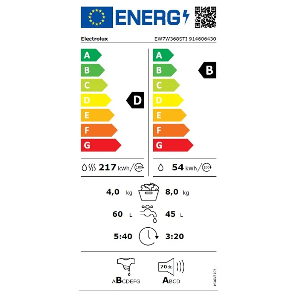 Electrolux EW7W368STI 1600 Devir 8 kg / 4 kg Kurutmalı Çamaşır Makinesi - Görsel 4