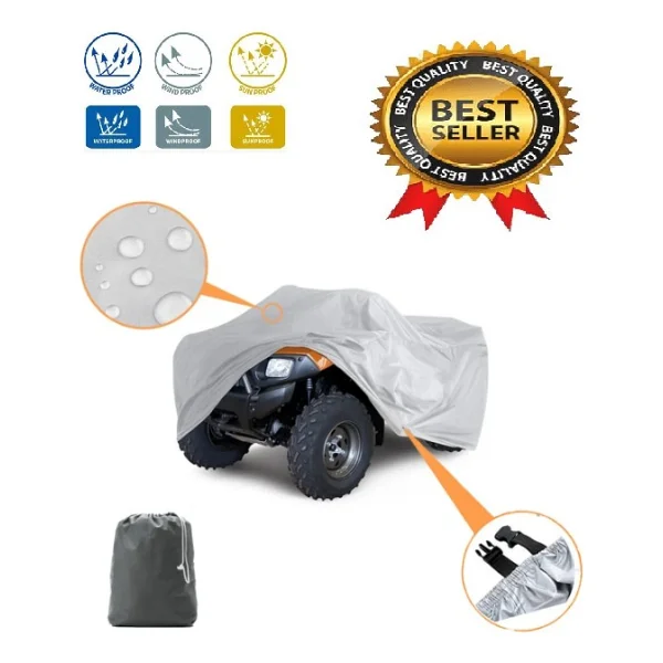 Kuba M550 Su Geçirmez Atv Brandası Gri - Görsel 5