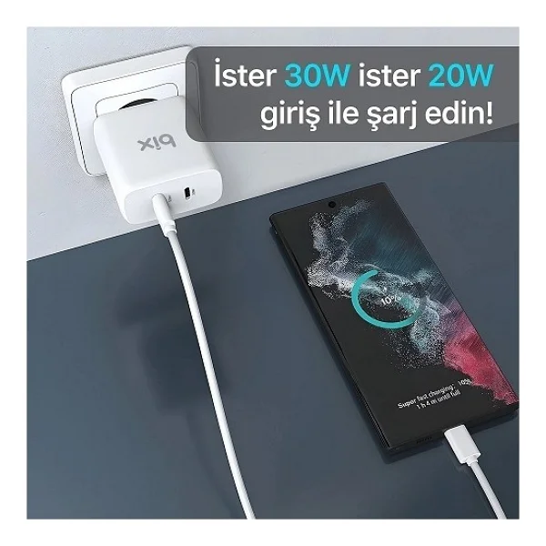 Bix Bx2p50 50 W Hızlı Şarj Adaptörü - Görsel 5