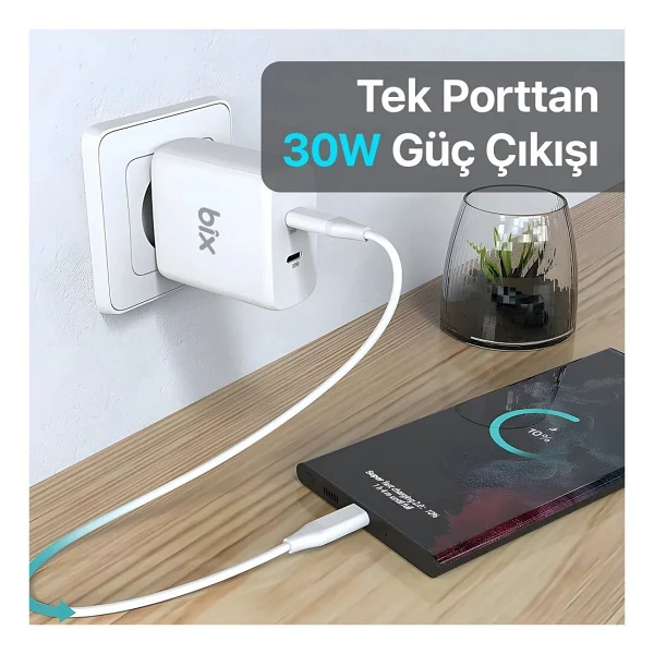 Bix Bx2p50 50 W Hızlı Şarj Adaptörü - Görsel 6