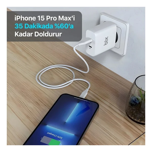 Bix Bx2p50 50 W Hızlı Şarj Adaptörü - Görsel 7