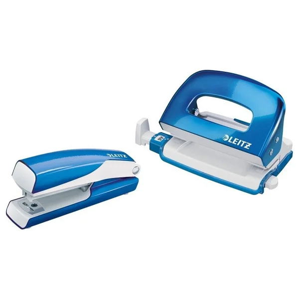 Leitz 5561 Wow Mini Metalik Mavi Zımba Delgeç Seti - Görsel 2