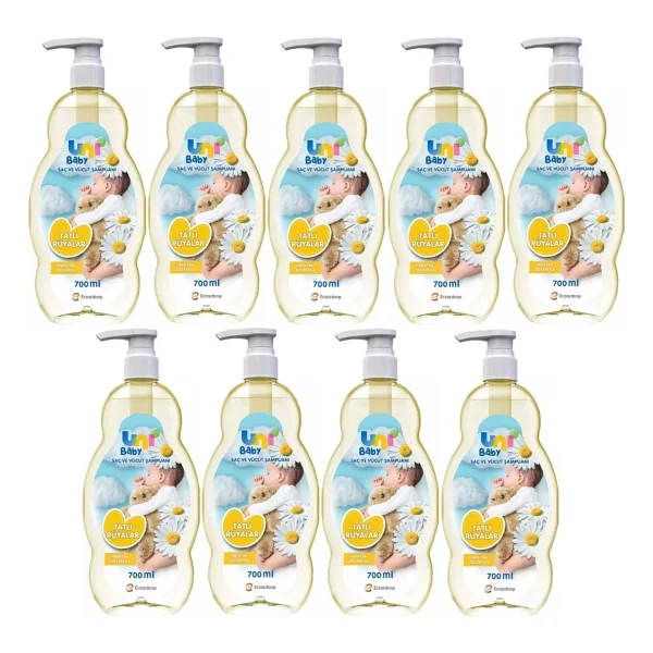 Uni Baby Tatlı Rüyalar Saç Ve Vücut Şampuanı 700 Ml 9 Adet - Görsel 3