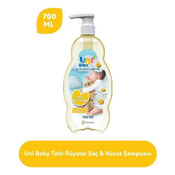 Uni Baby Tatlı Rüyalar Saç Ve Vücut Şampuanı 700 Ml 9 Adet - Görsel 2