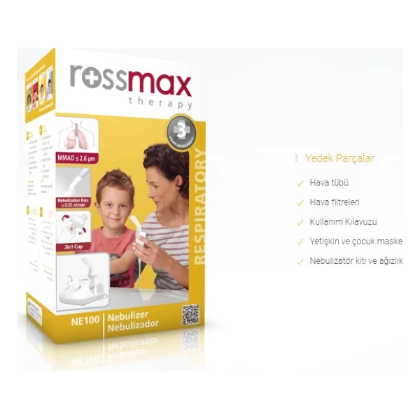 Rossmax Nebulizator Maskesi Ve Seti Buhar Ilac Nebulizator Cihazi - Görsel 2