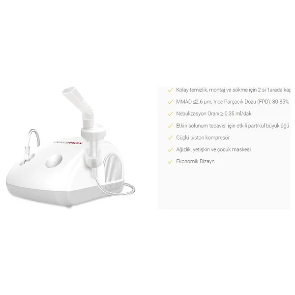 Rossmax Nebulizator Maskesi Ve Seti Buhar Ilac Nebulizator Cihazi - Görsel 3