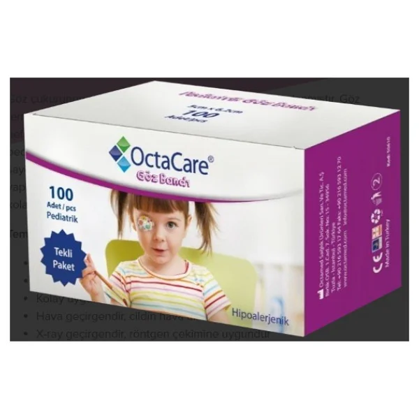 Octacare Pediatrik Kız 100'lü Göz Kapama Bandı - Görsel 2