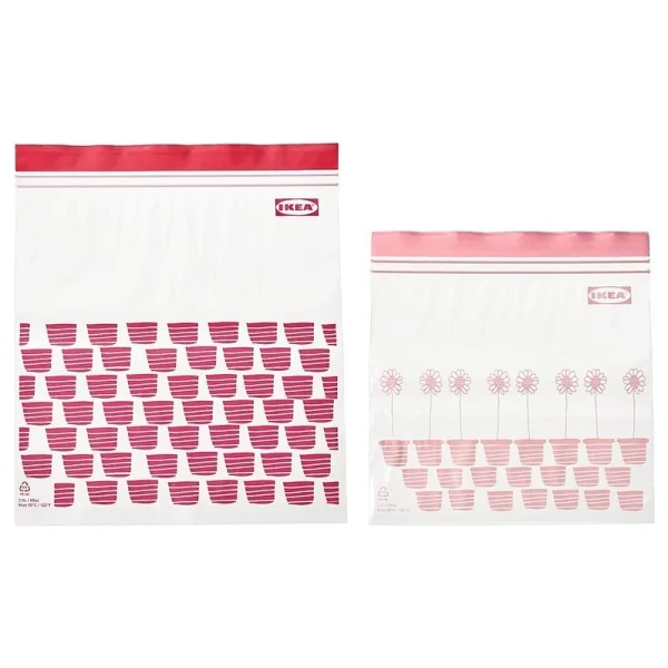 IKEA Istad 50 Adet 80525674 Kırmızı-Pembe Buzdolabı Poşeti Yüksek Performanslı ve Tekrar Kullanılabilir - Görsel 6