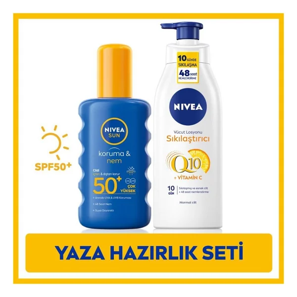 Nıvea Sun Güneş Koruyucu Vücut Spreyi 200ml Spf50 Ve Q10 Sıkılaştırıcı Vücut Losyonu 200ml, Çanta Hediye - Görsel 5