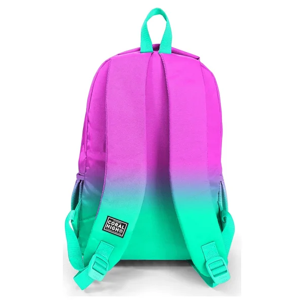 Coral High Set0123664 Pembe Su Yeşili Renk Geçişli 3'lü Okul Çanta Seti - Görsel 5