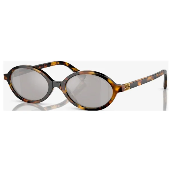 Miu Miu Regard 04zs Vau07f Honey Havana-Light Grey Aynalı Kadın Güneş Gözlüğü - Görsel 2