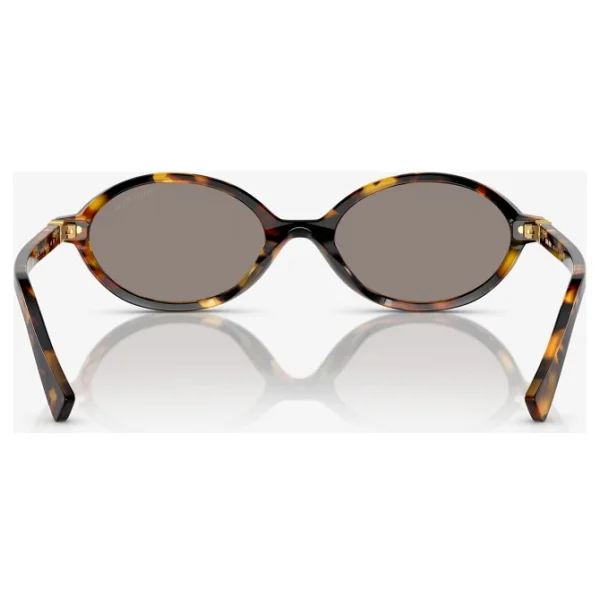 Miu Miu Regard 04zs Vau07f Honey Havana-Light Grey Aynalı Kadın Güneş Gözlüğü - Görsel 4