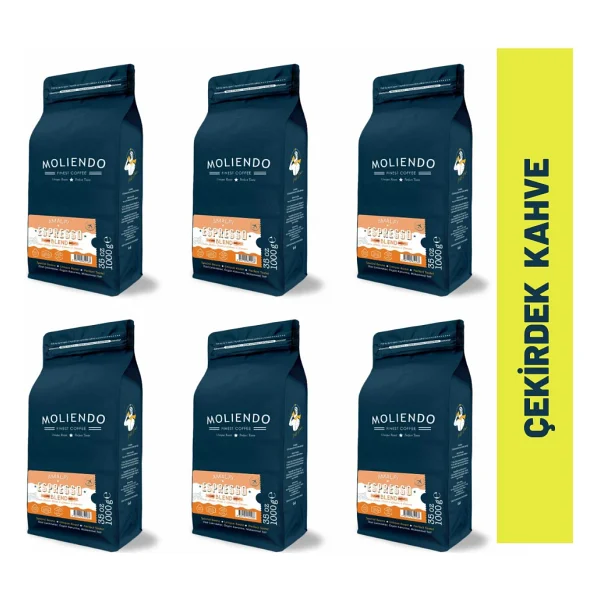 Moliendo Amalfi Espresso Blend Kahve Avantaj Paketi (Çekirdek Kahve) 6x1000 G - 6 Kg - Görsel 5