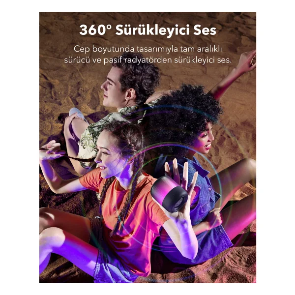 Anker Soundcore Glow Mini Siyah Bluetooth Hoparlör - Görsel 2