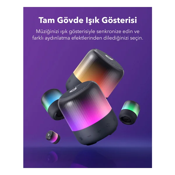 Anker Soundcore Glow Mini Siyah Bluetooth Hoparlör - Görsel 3