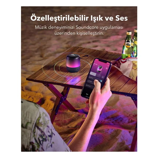 Anker Soundcore Glow Mini Siyah Bluetooth Hoparlör - Görsel 7