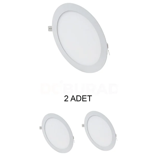 Cata Ct-5169 Slim 18 W Beyaz Işık LED Panel Armatür 2 Adet - Görsel 3