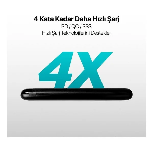 Ttec Powerslim Lcd 2bb185s 10000 mAh Hızlı Şarj Powerbank - Görsel 4