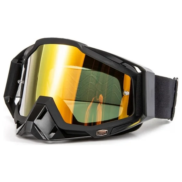 Motoanl Motosiklet Motocross Gözlük Polikarbonat Lens Profesyonel Mx Atv Enduro Mtb Kross Gözlük Siyah-Sarı - Görsel 3