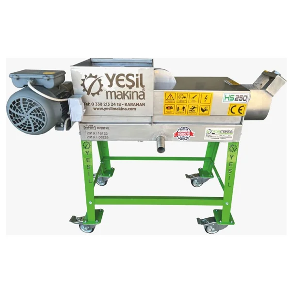 Yeşil Hs250 220 W 250 Kg Helezonlu Üzüm Sıkma Makinesi - Görsel 6