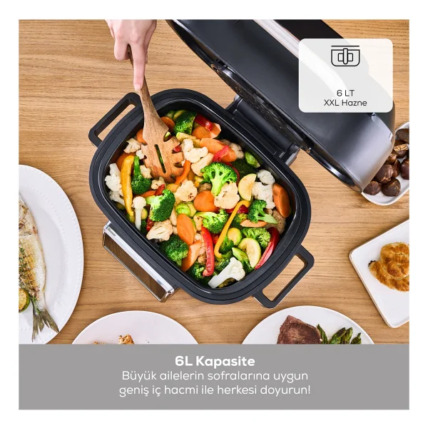 Karaca Gastro Grill 6 Lt Izgaralı Yağsız Fritöz - Görsel 7