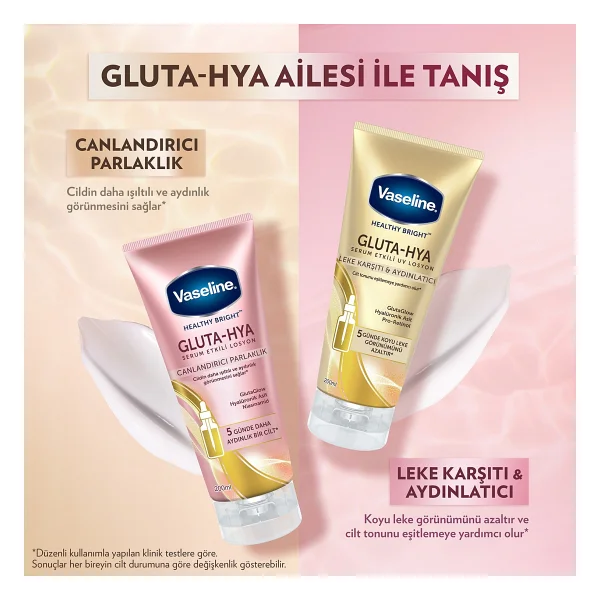 Vaseline Gluta Hya Serum Etkili Canlandırıcı Parlaklık Vücut Losyonu 200 Ml - Görsel 9