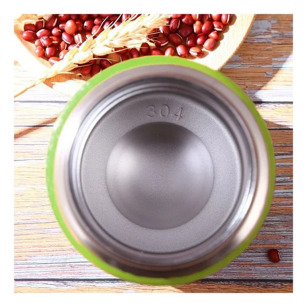 Yeşil 304 Çelik 560 Ml Vakum Yemek Mama Saklama Termosu Sefertası Cin721ys - Görsel 3