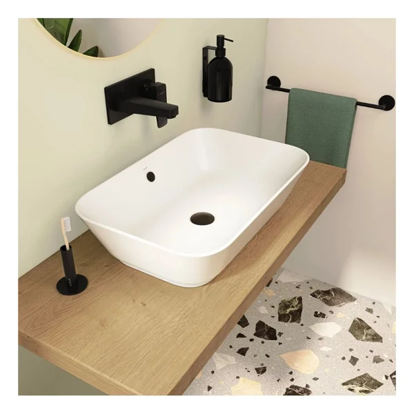 VitrA 7425B003-0012 Geo Dikdörtgen 60 cm Çanak Lavabo - Görsel 8