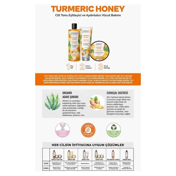 Urban Care Turmeric Honey Vücut Losyonu 200 Ml-Vegan - Görsel 9