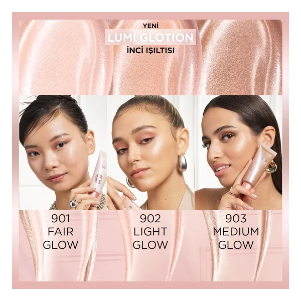 L'oreal Paris Glotion All In One Doğal Işıltı Veren 903 Medium Glow Likit Highlighter - Görsel 5